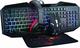 Combo gamer de 4 piezas, Mouse, teclado, audífonos, alfombra